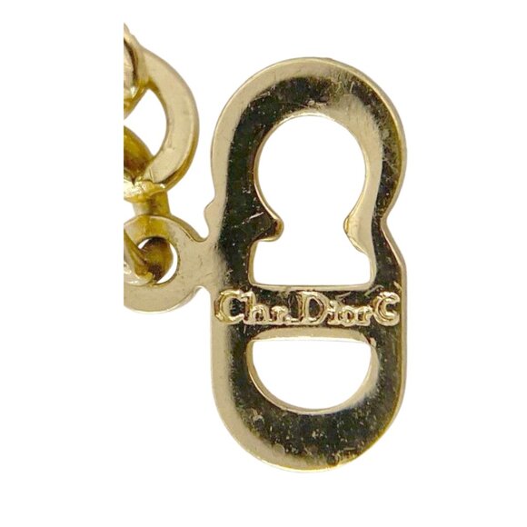 Christian Dior Circle Round White Crystal Pendant Necklace. 17" 5.3g. - Picture 4 of 13